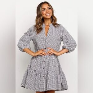 Petal & Pup Black and White Gingham Dress